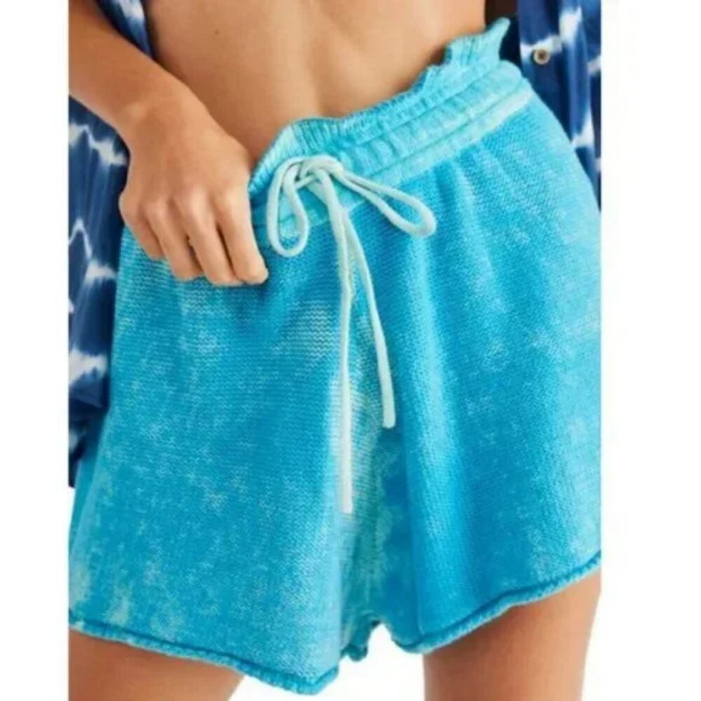 Free People "Summertime Blues" knit Shorts
